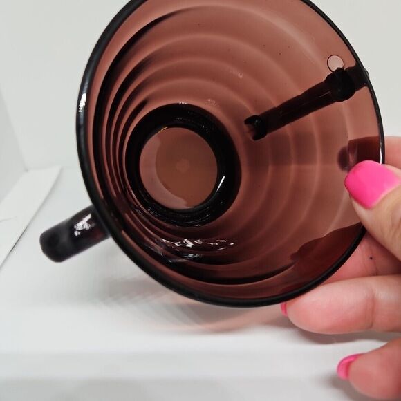 Hazel Atlas MODERNTONE AMETHYST *3" CREAMER & SUGAR* set no flaws,gorgeous color - Picture 3 of 10